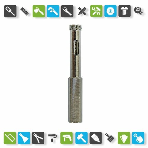 Сверло-коронка алмазная по керамогран Trigger 77665 6х65 мм 2 шт 922₽