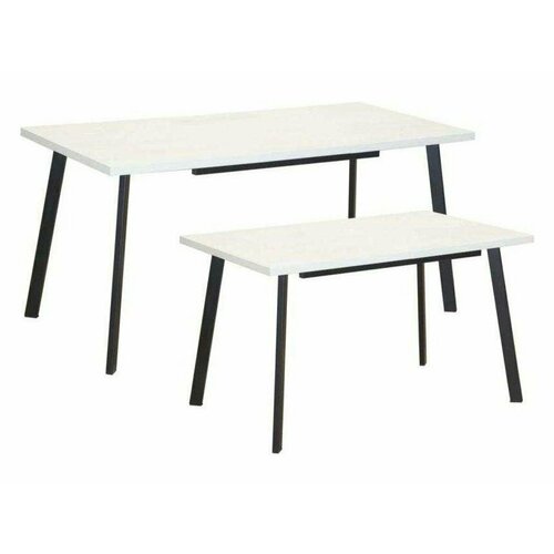 Стол обеденный Бэлфаст Бетон пайн белый