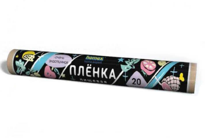 Homex Пленка пищевая Очень Эластичная, 29 см, 100 м, 6 мкм/