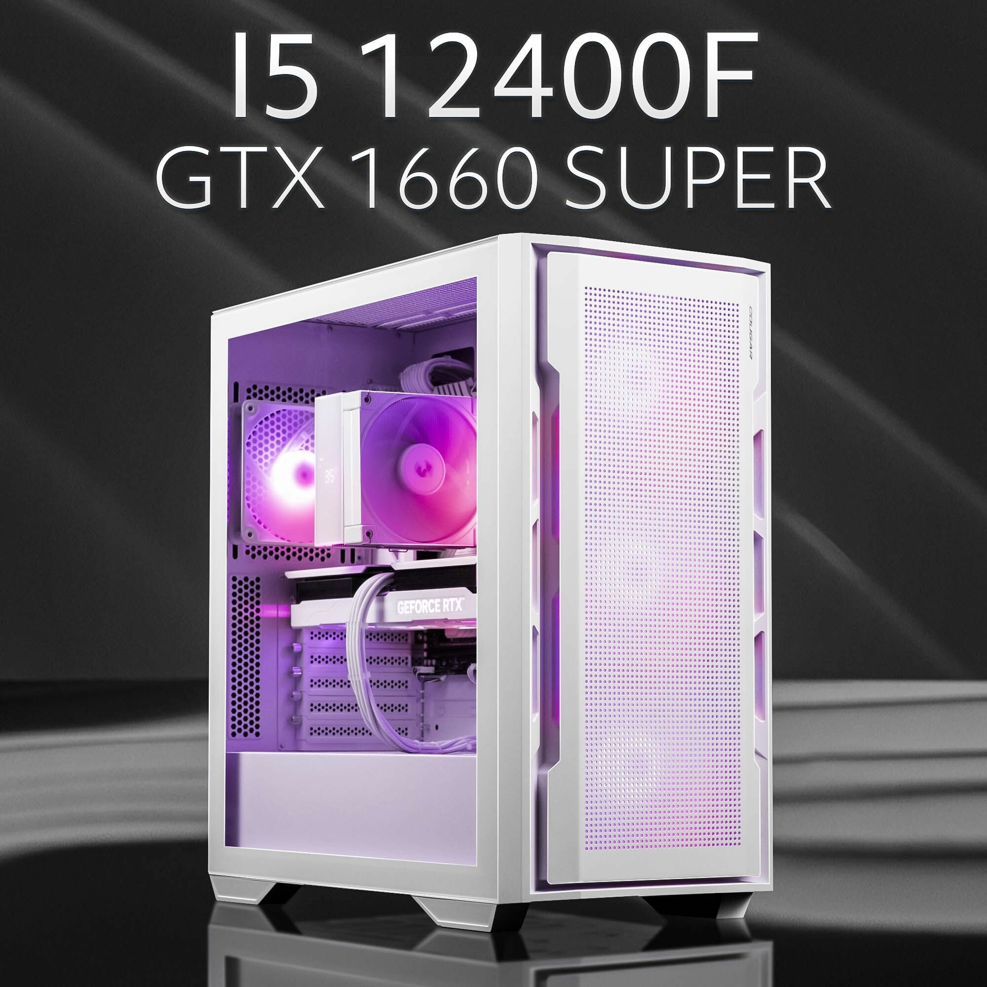 AIR Белый Intel Core i5 12400f, GTX 1660 Super 6GB, DDR4 16GB, SSD 2000GB Игровой компьютер