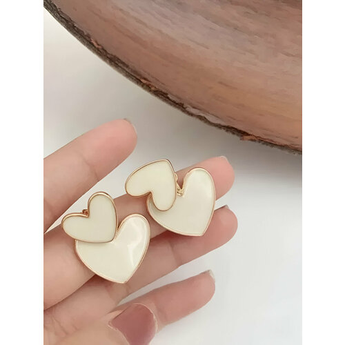 Серьги пусеты SAGE, белый