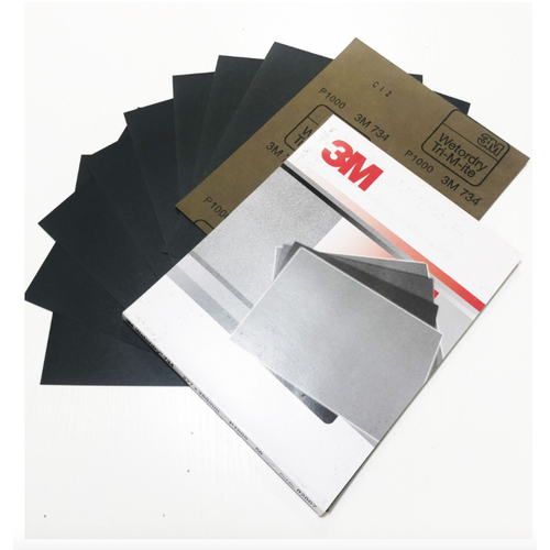 Наждачная бумага 3M Wetodry 734 Р1000 230ммХ280мм водостойкая шлифовальные листы 1штук 188₽