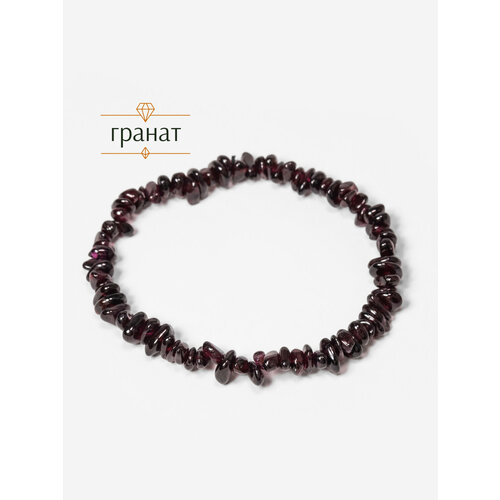 фото Эластичный браслет bl jewelry, гранат, 1 шт., размер 21 см, диаметр 6.7 см, гранат
