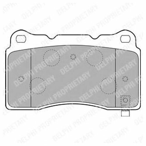 Комплект передних тормозных колодок Delphi LP1858 для Mitsubishi Lancer VI, VII, VIII; Opel Astra; Subaru Impreza