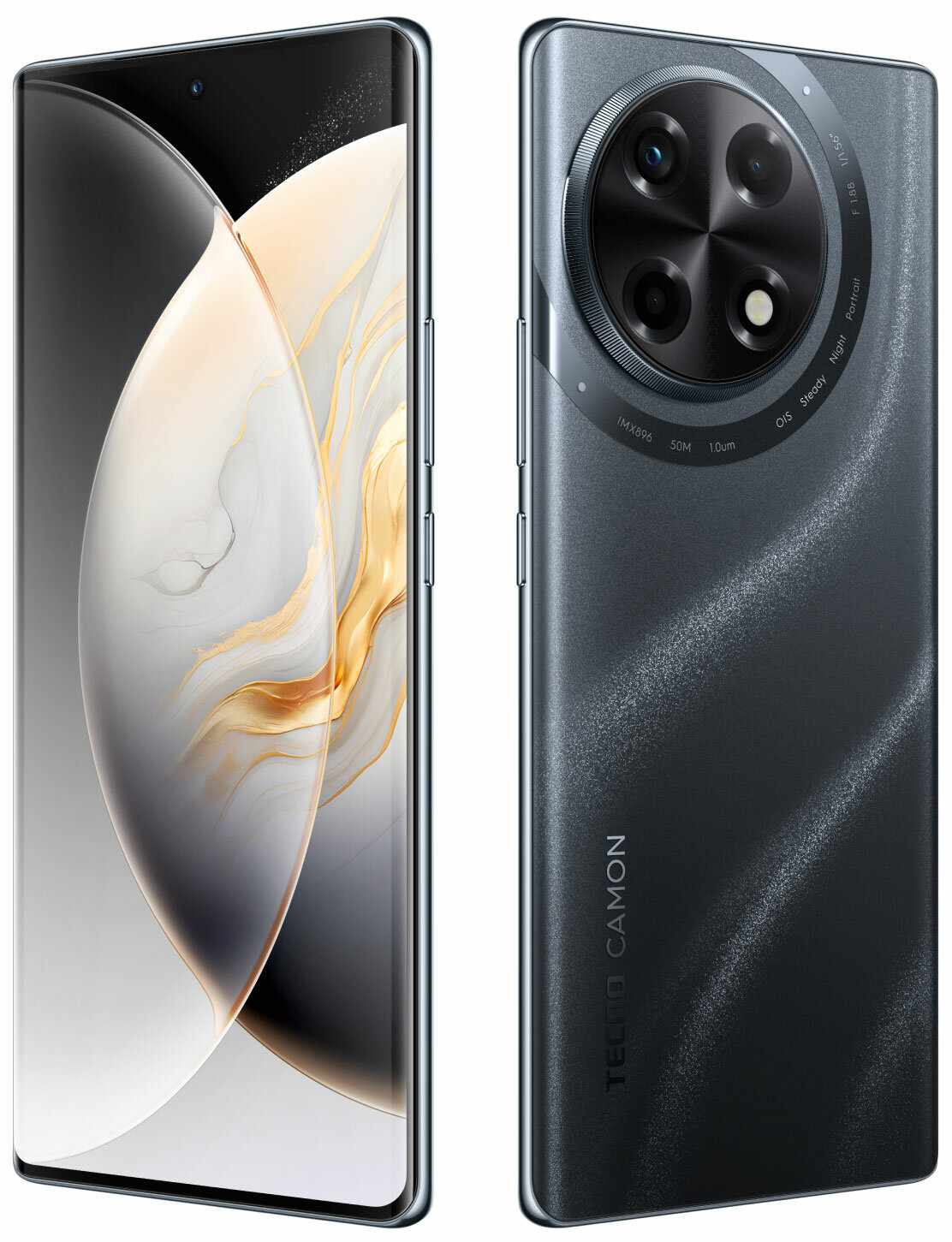 Смартфон Tecno CAMON 30S 128+6, экран 6.78, разрешение 2436x1080, Celestial Black — фото 1