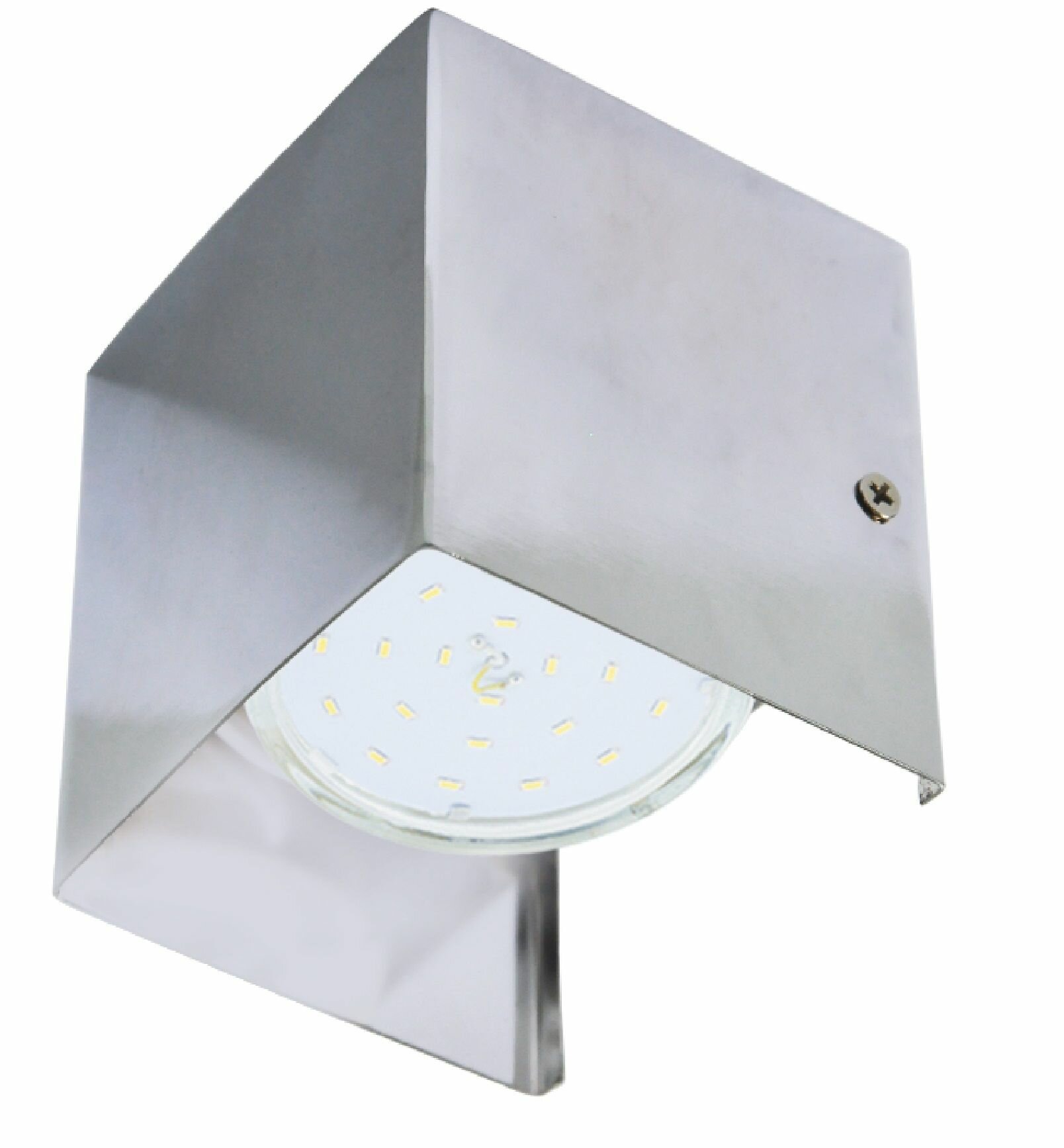 Ecola GX53-N51 светильник настенный бра прямоугольный хром 1* GX53 100х100х90 (2 штуки в упаковке)