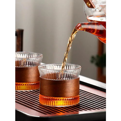 Стаканы армуды Conflate набор стеклянных стаканов для воды и чая 2 шт 310мл рифленые высокие 572₽