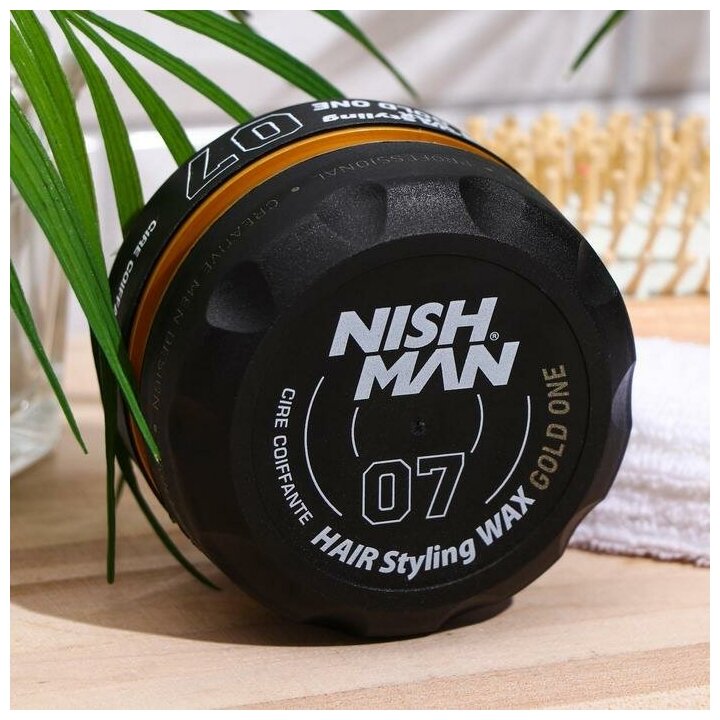 Воск для волос NISHMAN "Gold One", сильная фиксация, золотистый, 150мл — фото 1