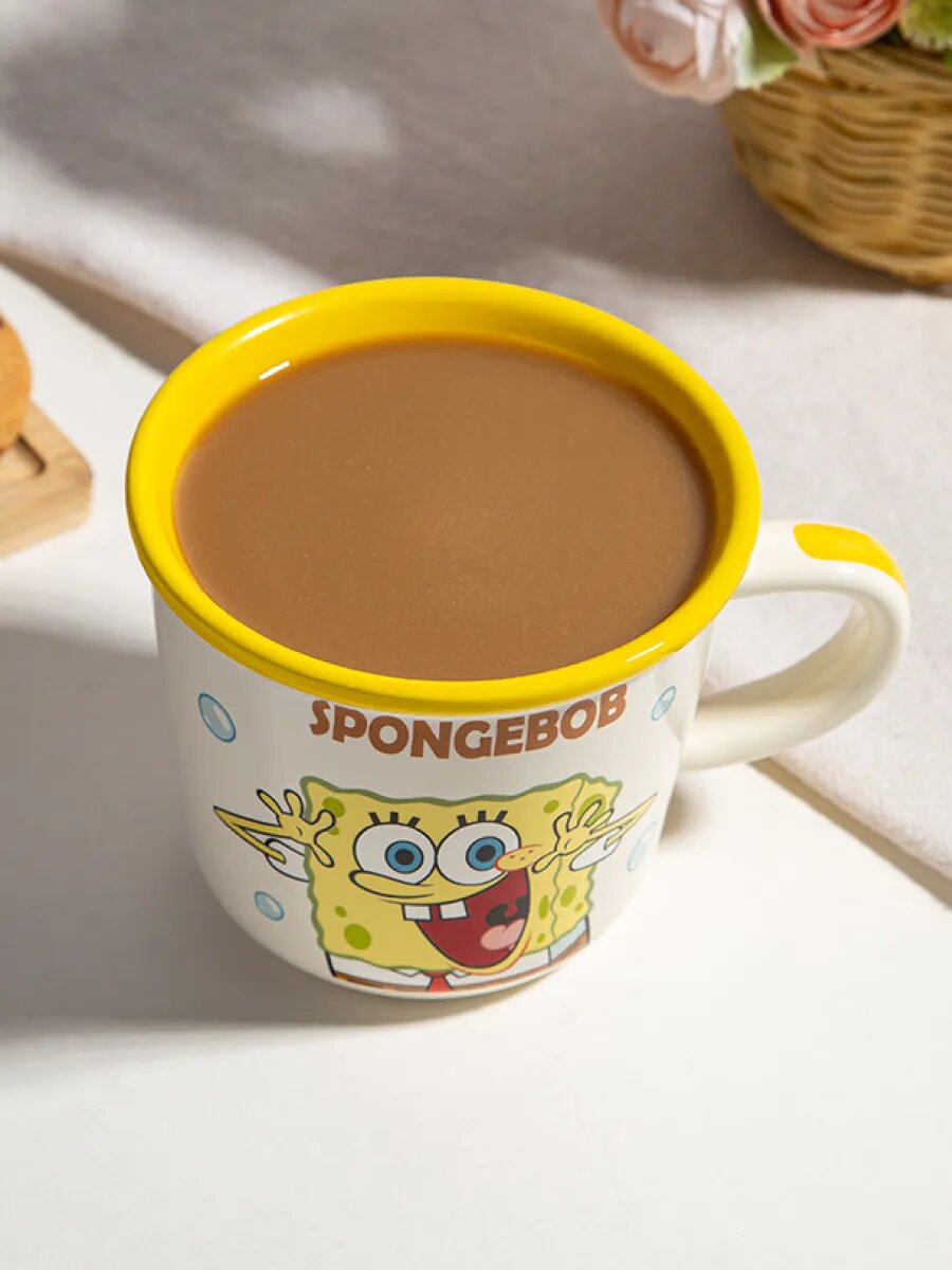 Кружка "Губка Боб" DB HOMME, керамика, использование в СВЧ и посудомойке — фото 1