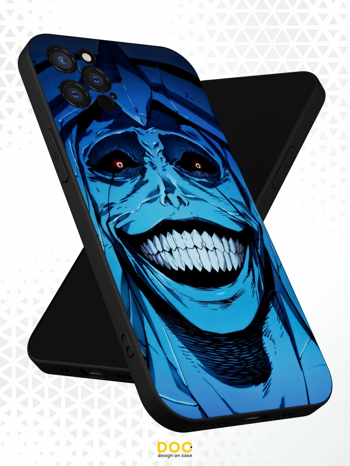 Силиконовый чехол DesignOnCase на iPhone 12 Pro Max, защита камеры, черный, с принтом Поднятие уровня в одиночку, Аниме — фото 1