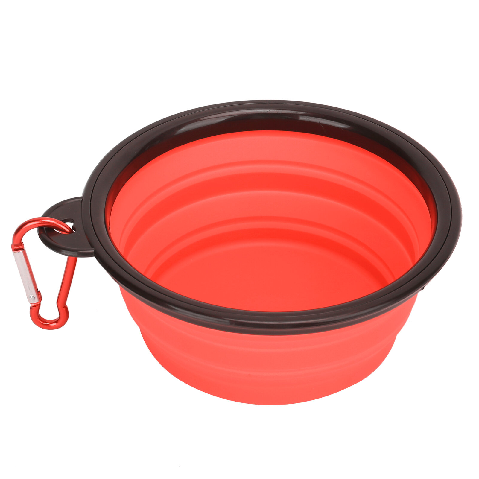 Миска для собаки Портативная легко чистится Прочная долговечная складная дорожная миска для собак для путешествий ПрогулкиКрасный