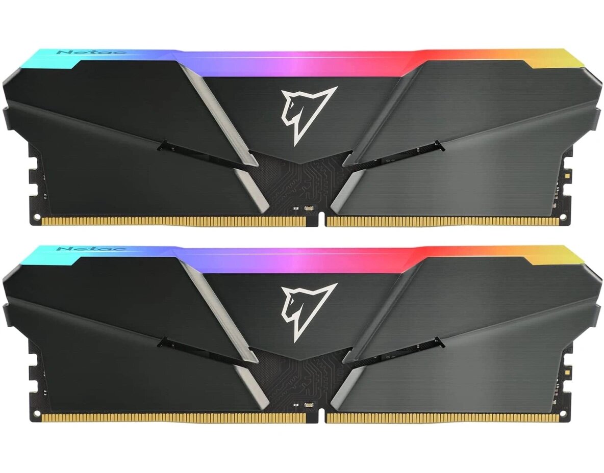 Оперативная память Netac Shadow DDR4 - 2x 8GB, 3600 МГц, DIMM, CL18, RTL (ntsrd4p36dp-16e)