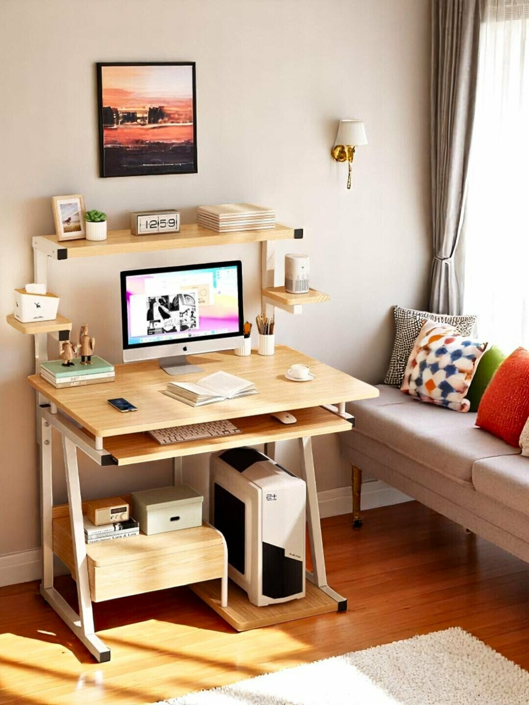 Компьютерный стол, железный, хай-тек