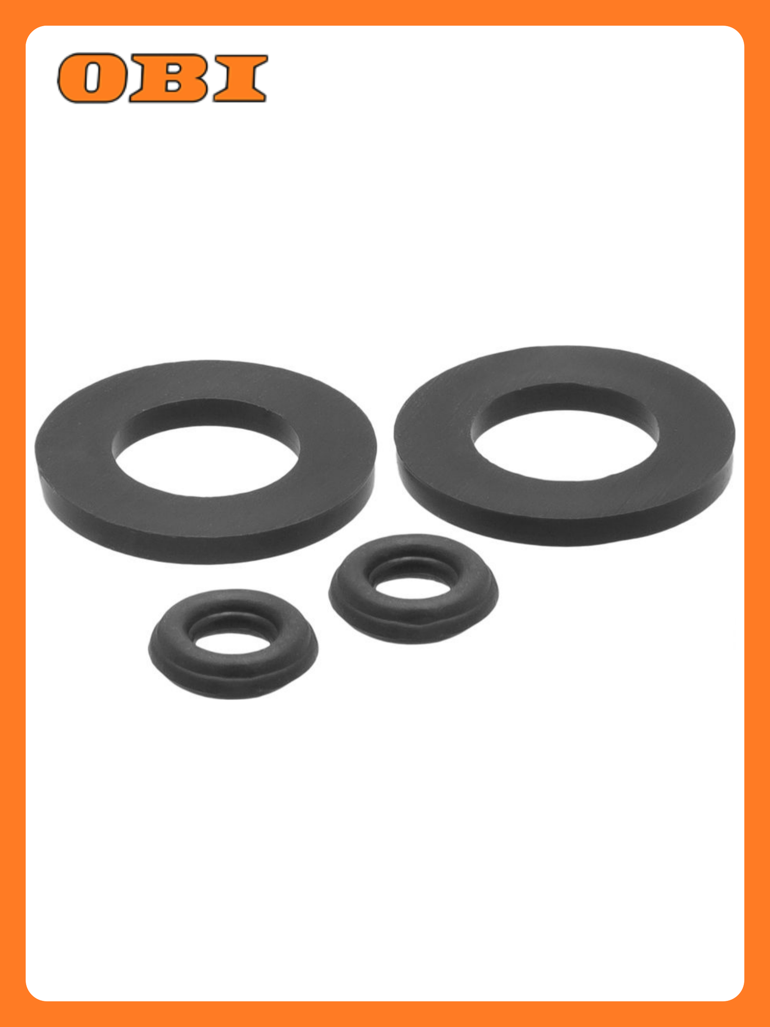 Набор уплотнительных прокладок для подводки MasterProf резина d10 мм 4 шт