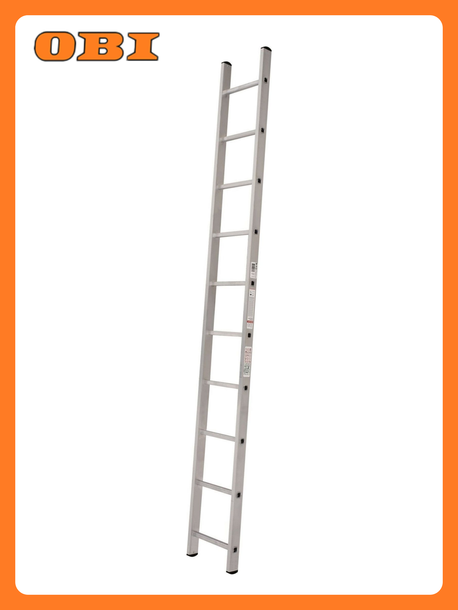 Лестница Новая Высота NV 1210 приставная 10 ступеней алюминий нагрузка до 150 кг