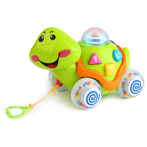 Каталка-игрушка Умка Обучающая черепашка B655-H04009-R1, зеленый электронные игрушки умка обучающая черепашка каталка