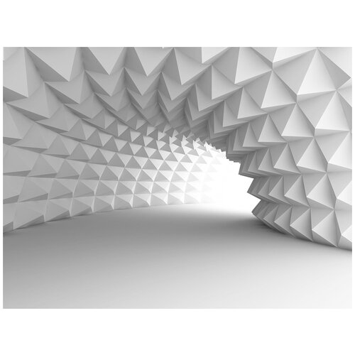 Фотообои Уютная стена 3D Светлый туннель 360х270 см Виниловые Бесшовные (единым полотном)