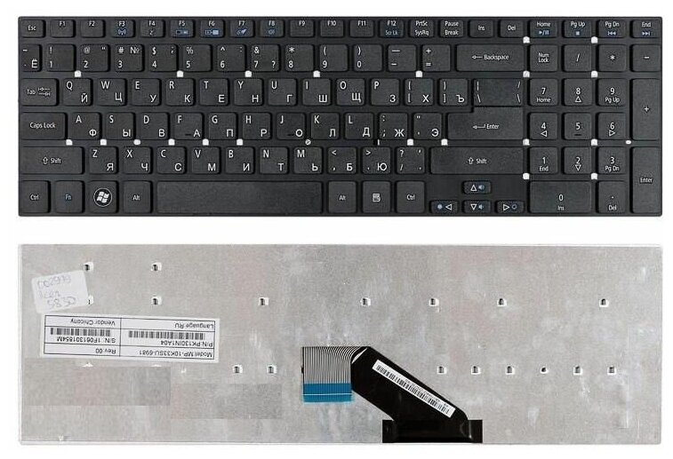 Клавиатура для ноутбука Acer Aspire 5755 5830TG E1-510 E1-522 E1-530G E1-532G E1-570G E1-572G E1-572PG E5-521