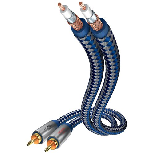 Кабель аудио 2xRCA - 2xRCA Inakustik 0040405 Premium Audio 5.0m haldane pair hifi ortofon 8n ofc pure copper carbon fiber xlr to rca intecconnect rca audio cable for amp cd player audio cable