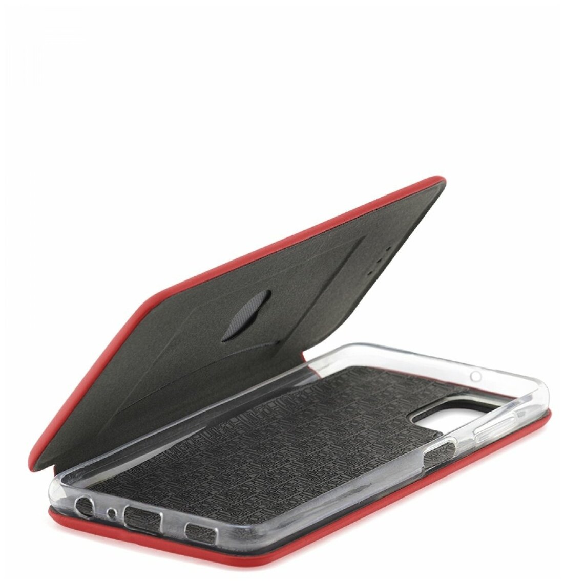 Чехол-книжка Samsung A22 Derbi Open Book-2 красный, противоударный откидной чехол портмоне с подставкой, кейс с защитой экрана и отделением для карт