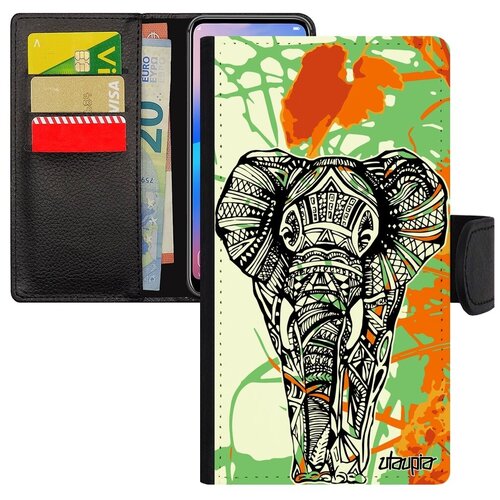фото Стильный чехол-книжка на смартфон // galaxy s7 // "слон" древний elephant, utaupia, цветной