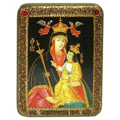 Подарочная икона Божией Матери Белыничская на мореном дубе 15*20см 999-RTI-317-2m