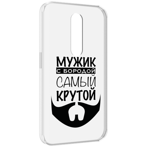 Чехол MyPads крутой-мужик-с-бородой мужской для Motorola Moto X Force (XT1585 / XT1581) задняя-панель-накладка-бампер