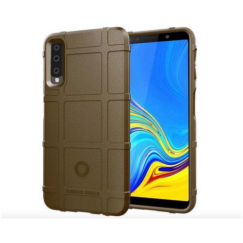 Чехол-бампер MyPads для Samsung Galaxy M20 SM-M205F (2019) противоударный усиленный ударопрочный коричневый