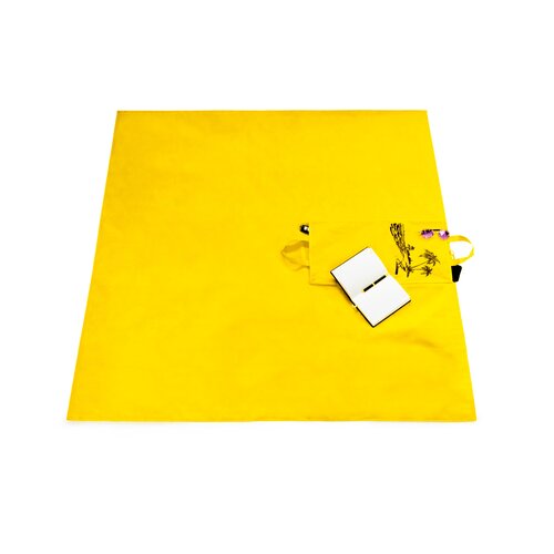 Пляжный коврик-сумка желтый(160х160)