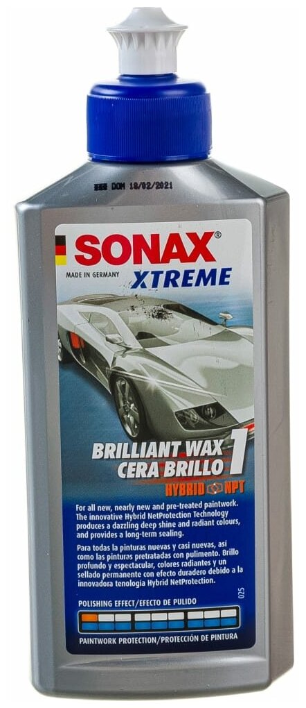 Воск для автомобиля SONAX Бриллиантовый воск № 1 XTREME