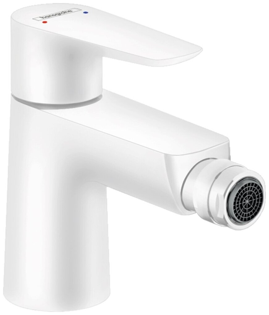 Смеситель для биде, однорычажный, белый, с донным клапаном, Hansgrohe Talis E 71720700 - фотография № 1