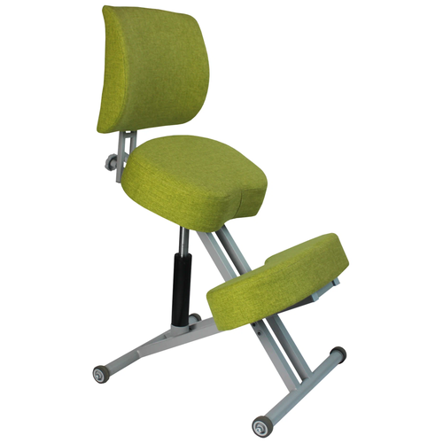 Коленный стул Takasima Олимп Газлифт Комфорт СК-2-2, металл/текстиль, цвет: нежный лайм/серый