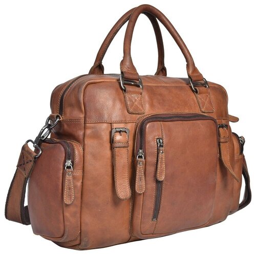 фото Сумка дорожная из кожи hill burry nr. 3206 brown