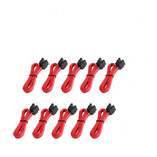 Кабель SATA 3.0 7-pin (M) - SATA 3.0 7-pin (M) (39 см) (Красный) 10 штук.
