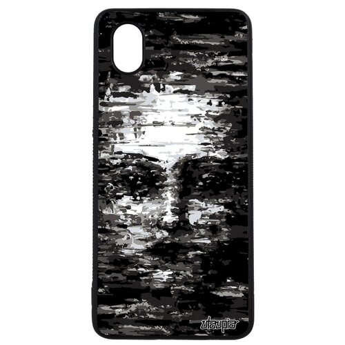 фото Противоударный чехол на смартфон // galaxy a01 // "женское лицо" воображение фантастичный, utaupia, серый