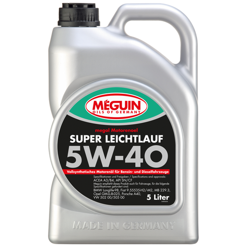 Meguin Моторное масло Megol Motorenoel Super Leichtlauf 5W-40 4809, (5л)
