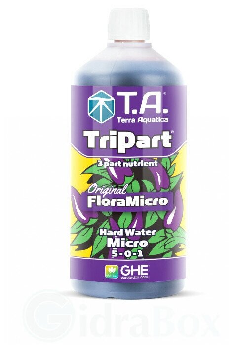 Минеральное удобрение GHE Flora Micro HW (T.A. TriPart Micro HW) 1 л - фотография № 7