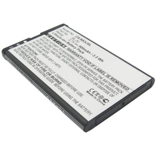 аккумулятор cs nk5jsl bl 5j для nokia 5800 xpressmusic с3 x1 x6 1320mah 3 7v 900mah 3 33wh Аккумулятор CS-NK5JSL BL-5J для Nokia 5800 XpressMusic, С3, X1, X6 1320mAh 3.7V / 900mAh/3.33Wh