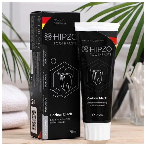 Зубная паста Carbon Black экстра-отбеливающая с углем, 75 мл