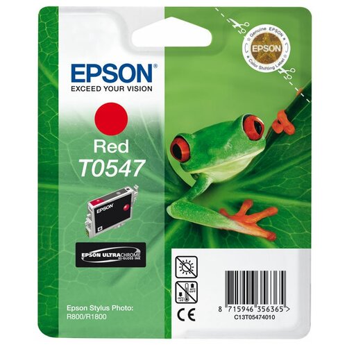 Картридж Epson T0547, красный, для струйного принтер