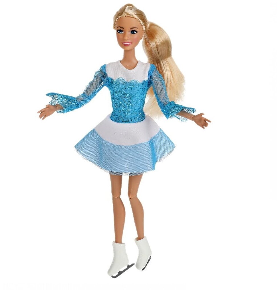 Кукла "София фигуристка" 29 см, ( в комплекте: расческа, коньки, лента) в коробке