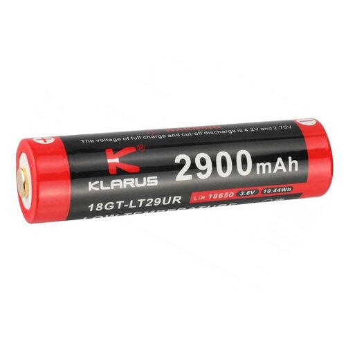 Аккумулятор li-ion Klarus 18650 18GT-LT29UR 2900 mAh (-40 C+USB порт)