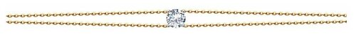 Браслет Diamant online, золото, 585 проба, фианит, длина 17 см.