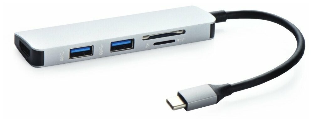 Хаб USB Gurdini USB-C Expander to HDMI 4K +2xUSB 3.0 +CardReader для APPLE MacBook Graphite 910069