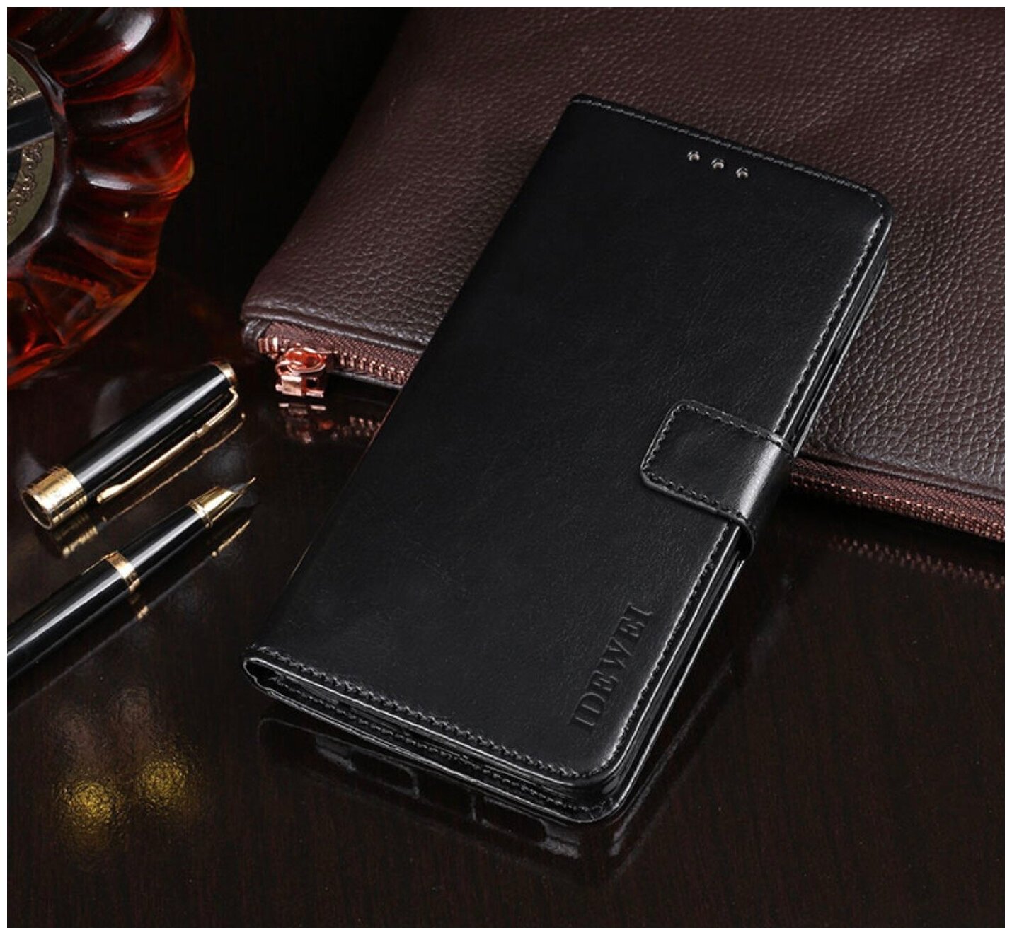 Чехол-книжка MyPads для Samsung Galaxy A52 5G (SM-A525F) 2021 из качественной импортной искусственной кожи с подставкой застежкой и визитницей че. — фото 1