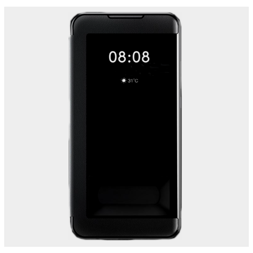 фото Чехол-книжка для huawei honor 30i (lra-lx1) черный с окошком для входящих вызовов водоотталкивающий mypads