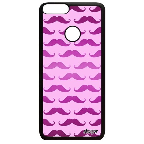 фото Противоударный чехол для мобильного // huawei p smart 2018 // "усы" мистер гламур, utaupia, розовый