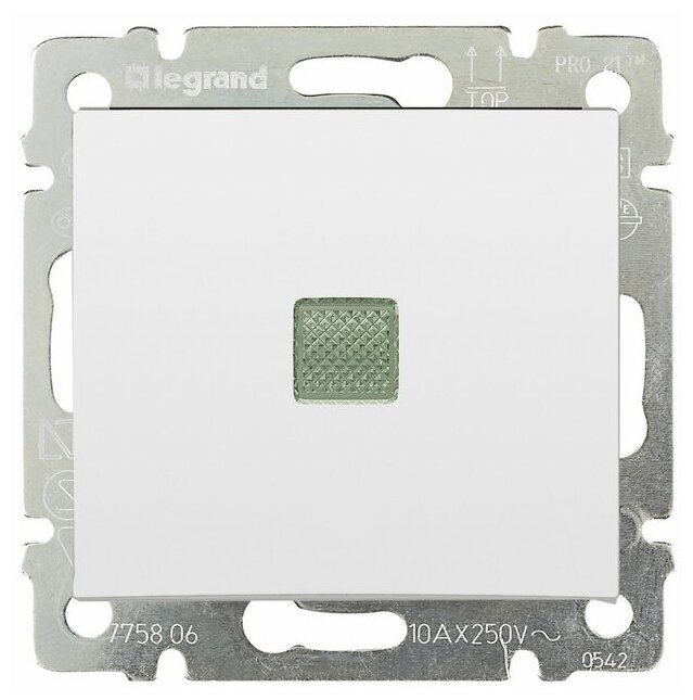 Переключатель Legrand Valena CLASSIC - на два направления с индикацией, 10 A, 250 В~, белый - фото №2