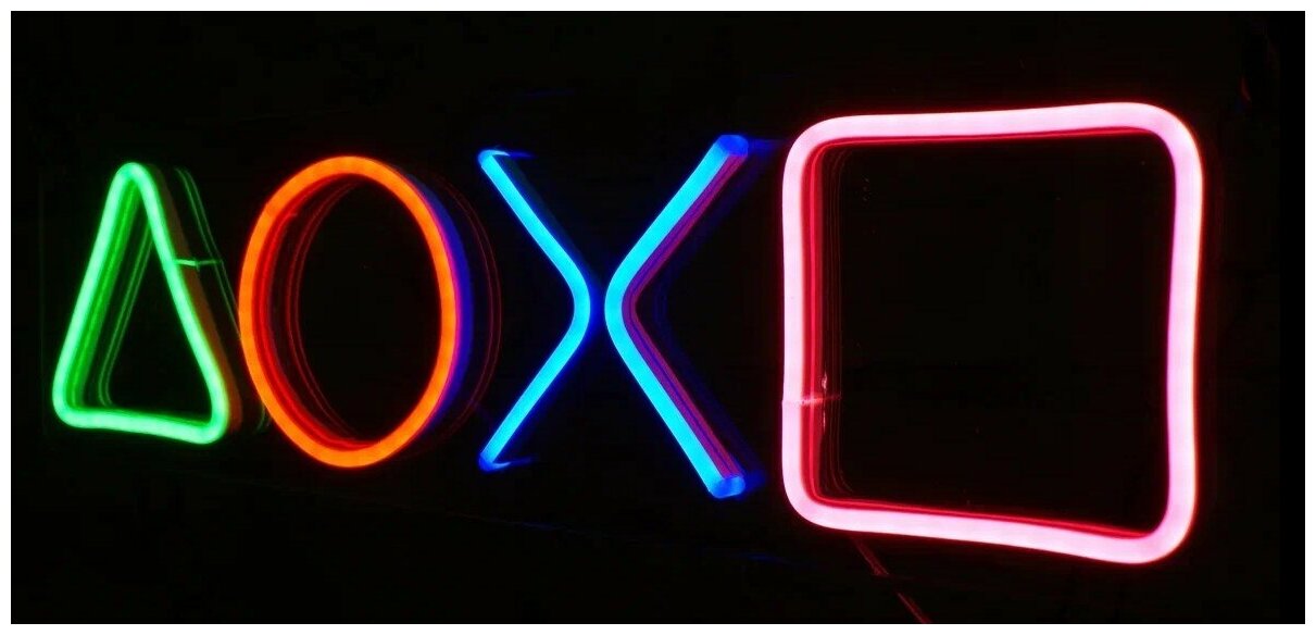 Светильник-ночник неоновый декоративный NEO Playstation -Джойстик, размер 13х40 см - фотография № 4