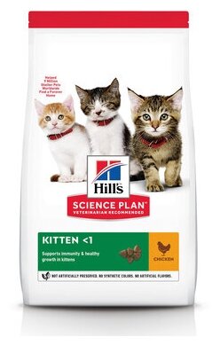 Hills Science Plan Сухой корм для котят с курицей (Kitten Chicken) 604046, 0,3 кг, 38230